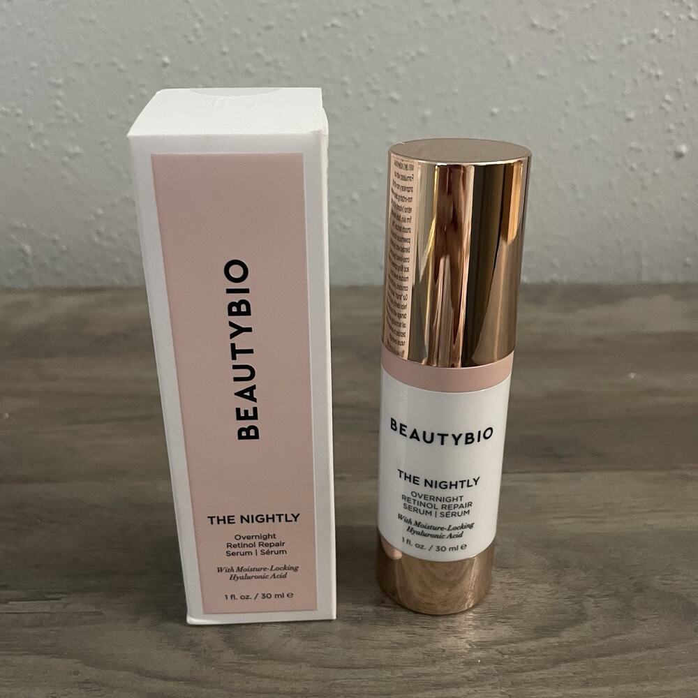 NIB Beauty Bio The Nightly Overnight Retinol Repair Serum 1 oz 30 ml $95 MSRP!!!